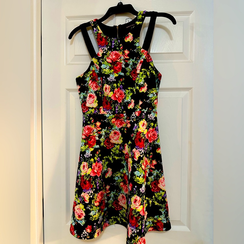 Jealous Tomato Floral Dress - Black and Red